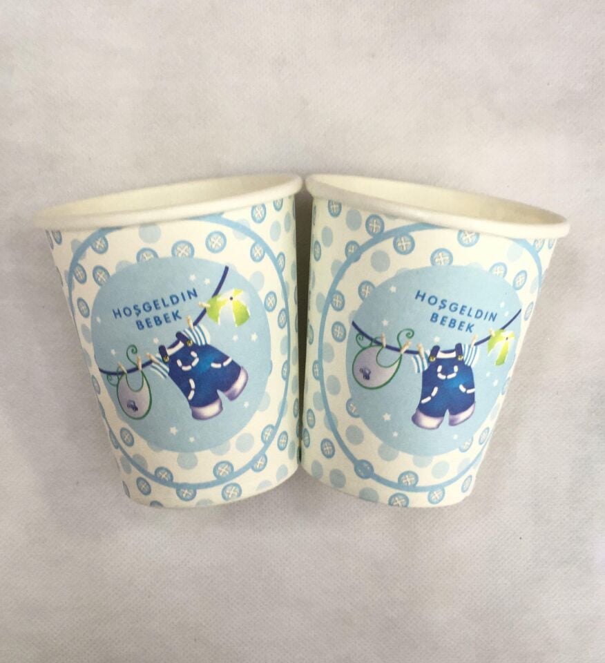 BARDAK KARTON TEMALI BEBEK MAVİ 10 LU