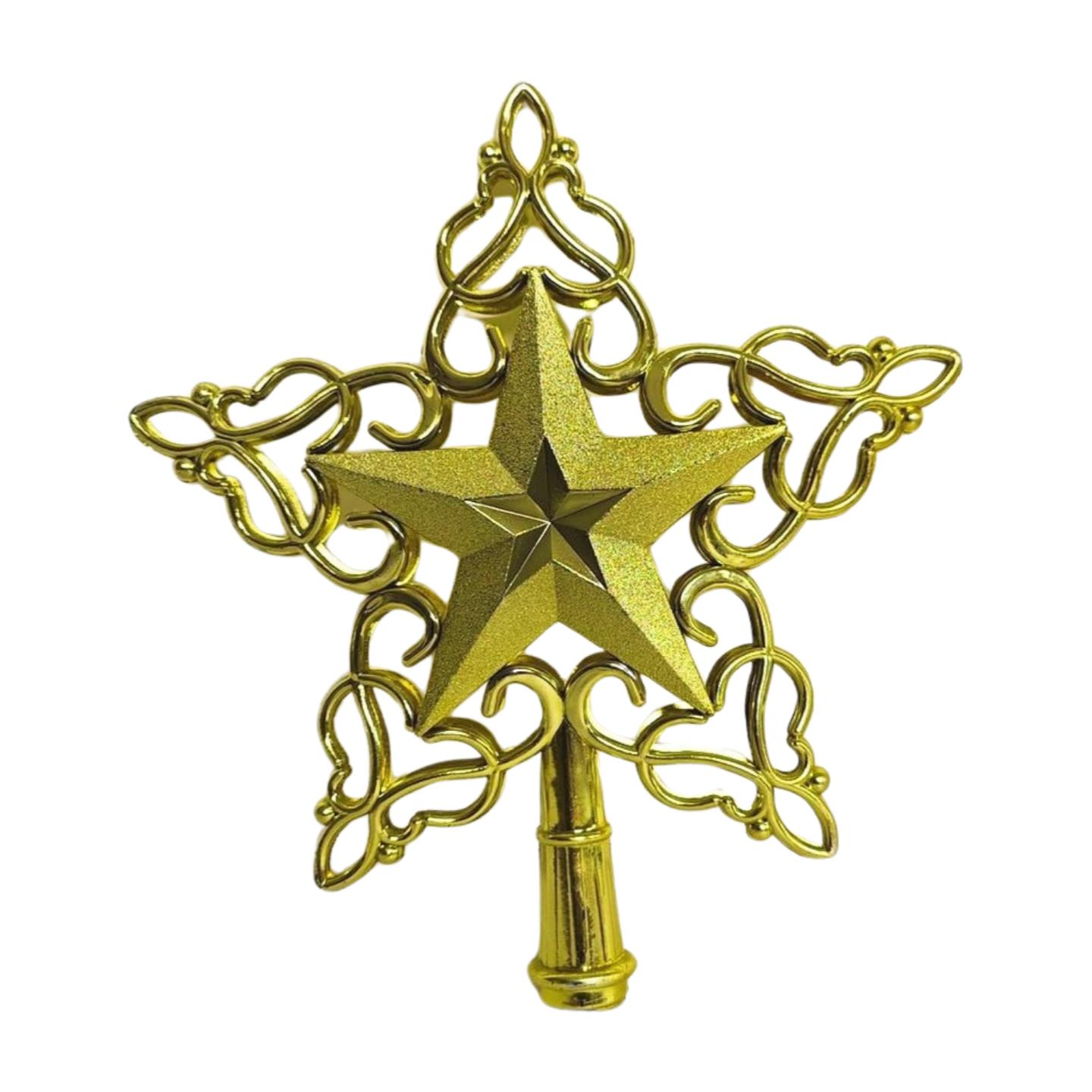 AĞAÇ SÜSÜ TEPELİK YILDIZ 20*22 CM ALTIN