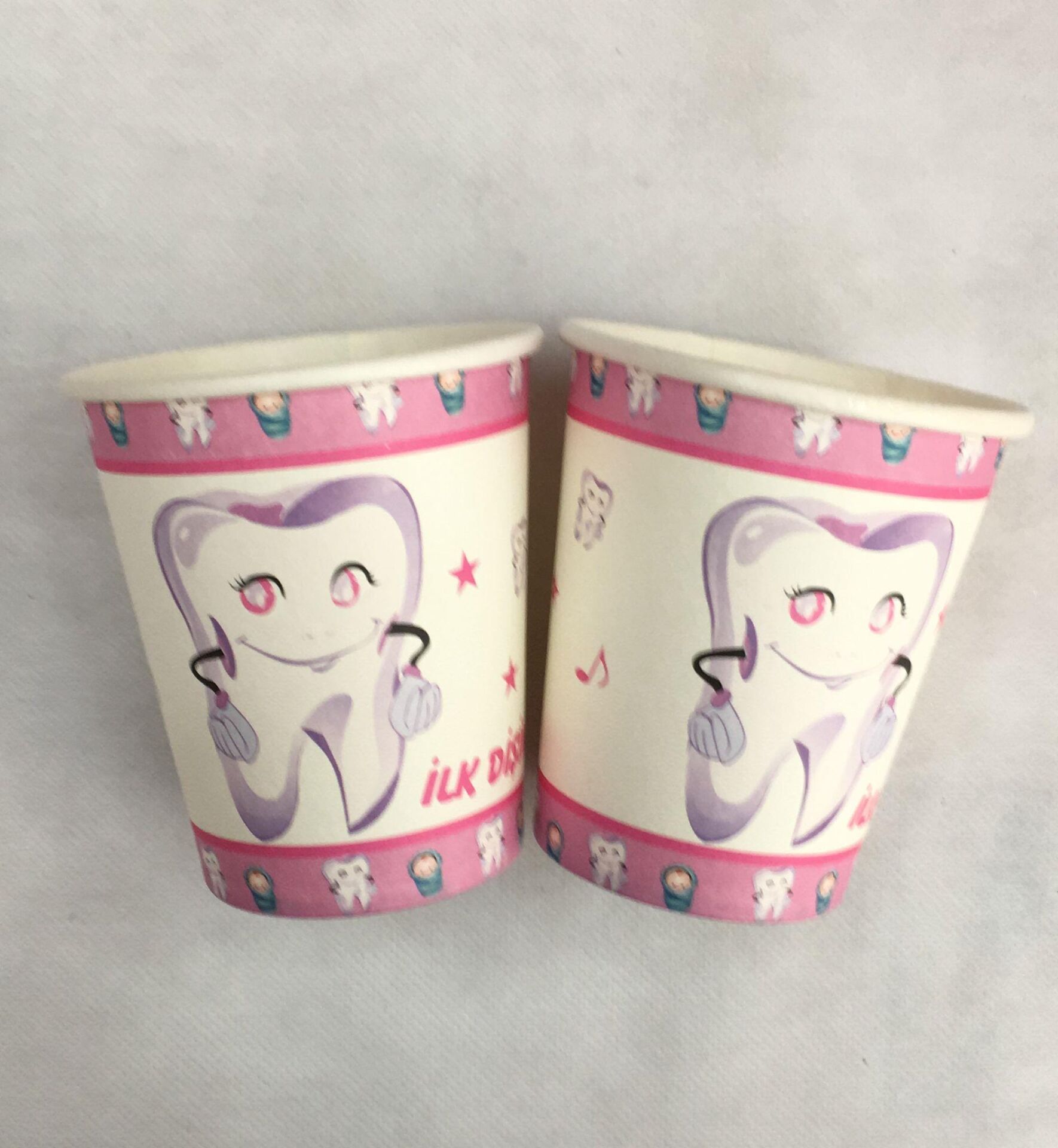 BARDAK KARTON TEMALI İLK DİŞ  PEMBE