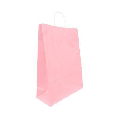 ÇANTA B.KRAFT BÜKÜM  SAPLI  PEMBE 25*31 cm 25 Lİ