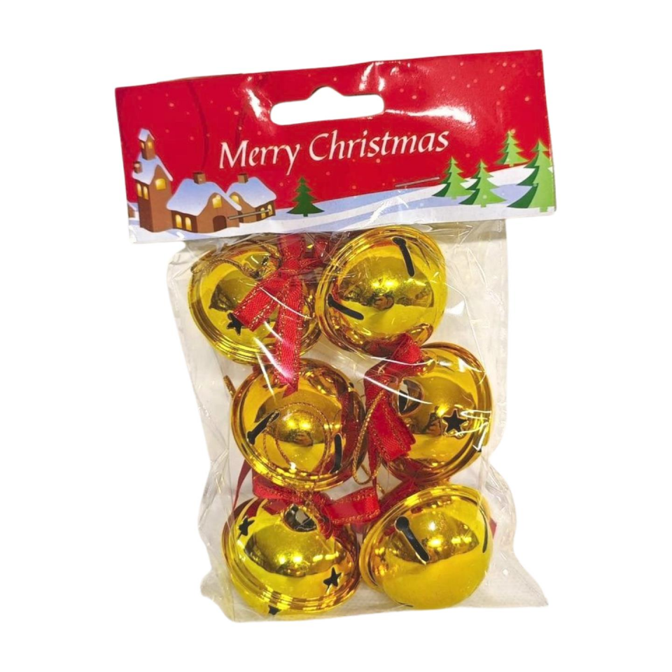 AĞAÇ SÜSÜ ÇAN ÇANLI 4 CM 6 LI PK