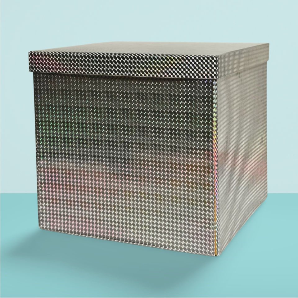 KUTU TEKLİ KAPAKLI GÜMÜŞ 30*30*28