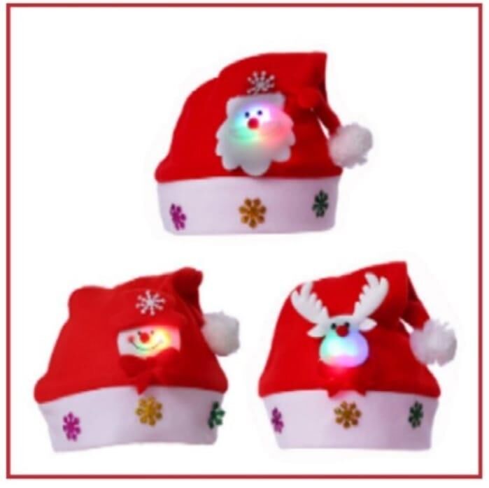 ŞAPKA KUMAŞ YILBAŞI IŞIKLI FİGÜRLÜ ADET