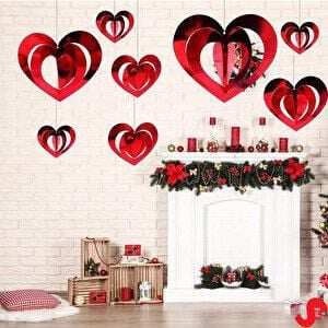 HELEZON SÜS KALP  3 BOY SET 12 Lİ KIRMIZI