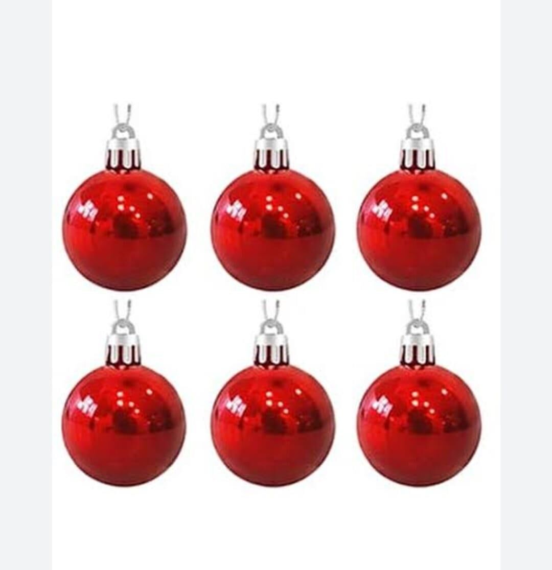 TOP SÜS 4 CM 6 LI KIRMIZI