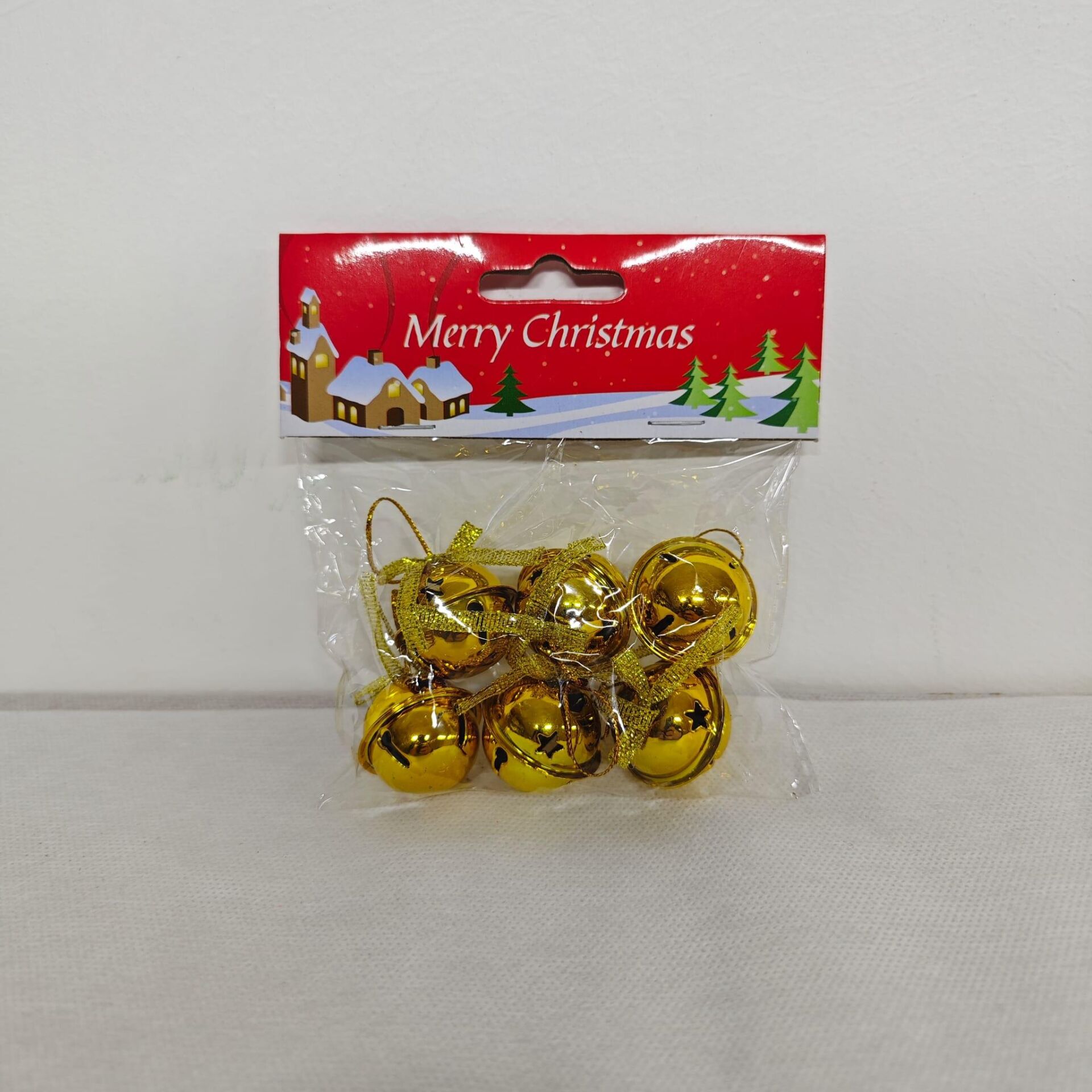 AĞAÇ SÜSÜ ÇAN 3 CM 6 LI  AÇIK ALTIN