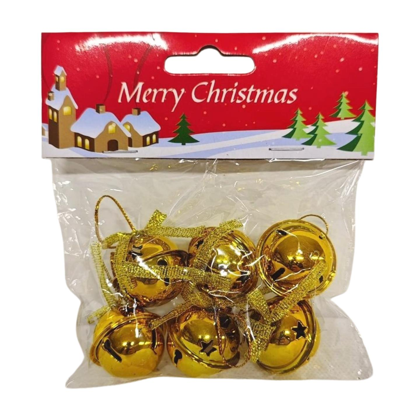 AĞAÇ SÜSÜ ÇAN 3 CM 6 LI  AÇIK ALTIN