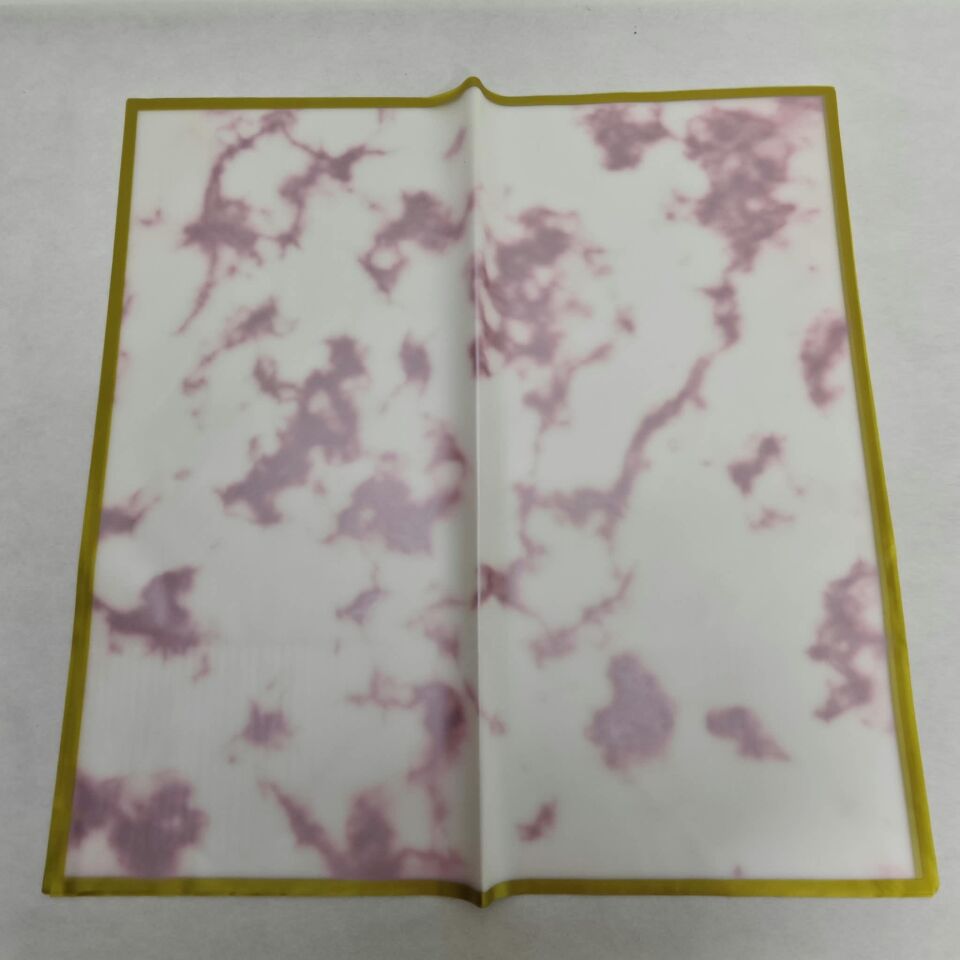 BUKETLİK PP ŞEFFAF MERMER PEMBE  58*58 20 Lİ
