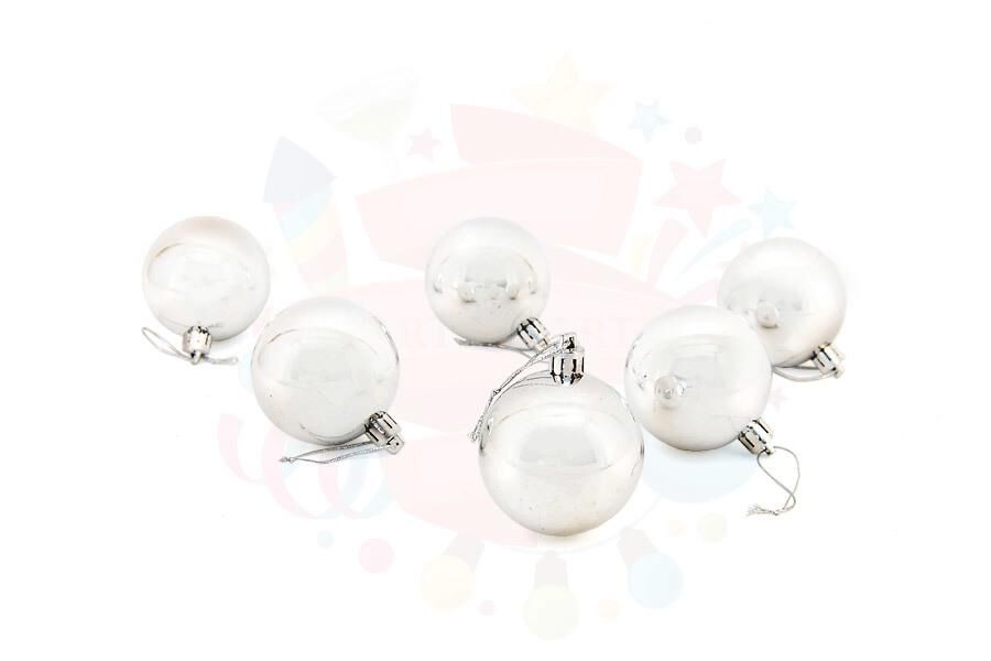 TOP SÜS 6 CM 6 LI GÜMÜŞ