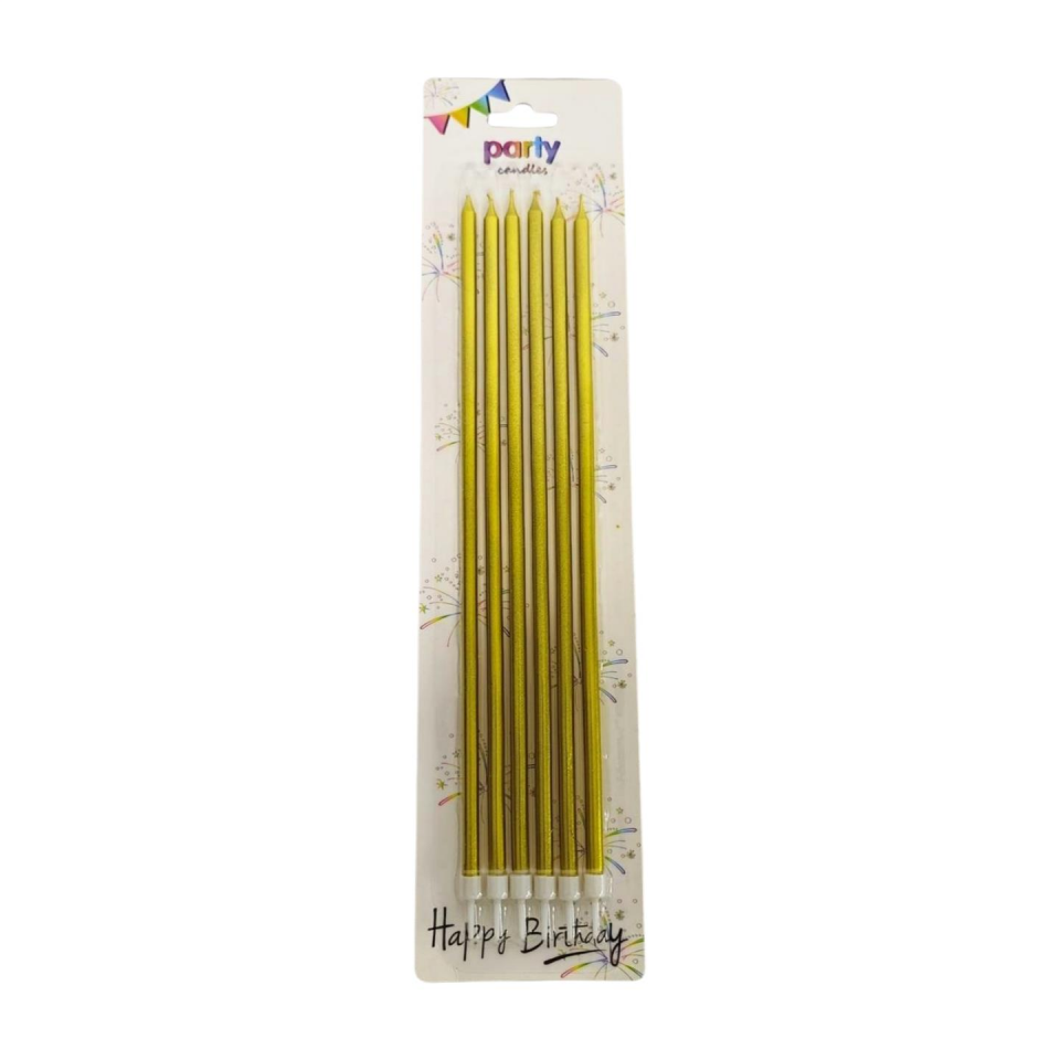 MUM 25CM İNCE UZUN 6 LI ALTIN