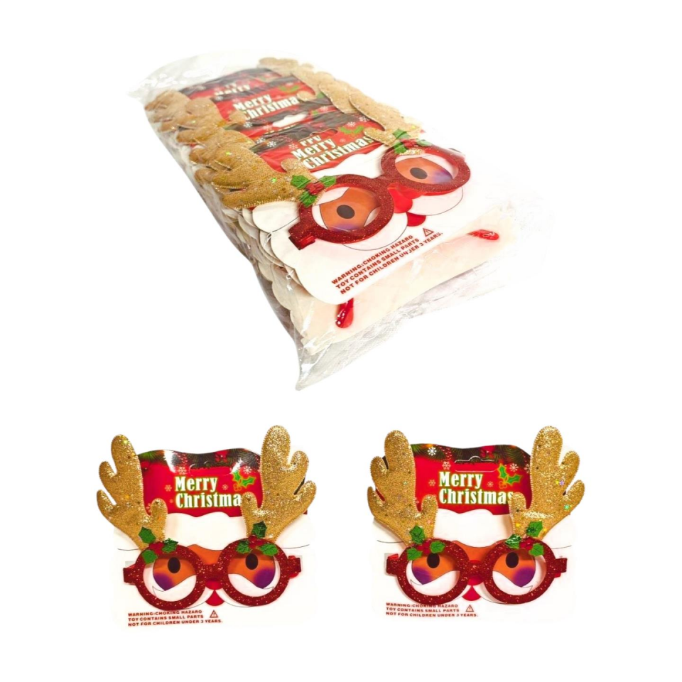 NOEL  GÖZLÜK GEYİKLİ 12 LI ALTIN