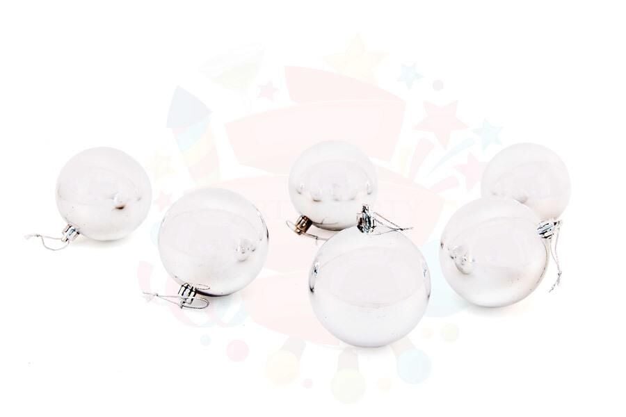 TOP SÜS 8 CM 6 LI GÜMÜŞ