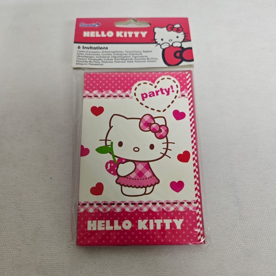 MESAJ KARTI DAVETİYE LİSANSLI 6 LI HELLO KITTY