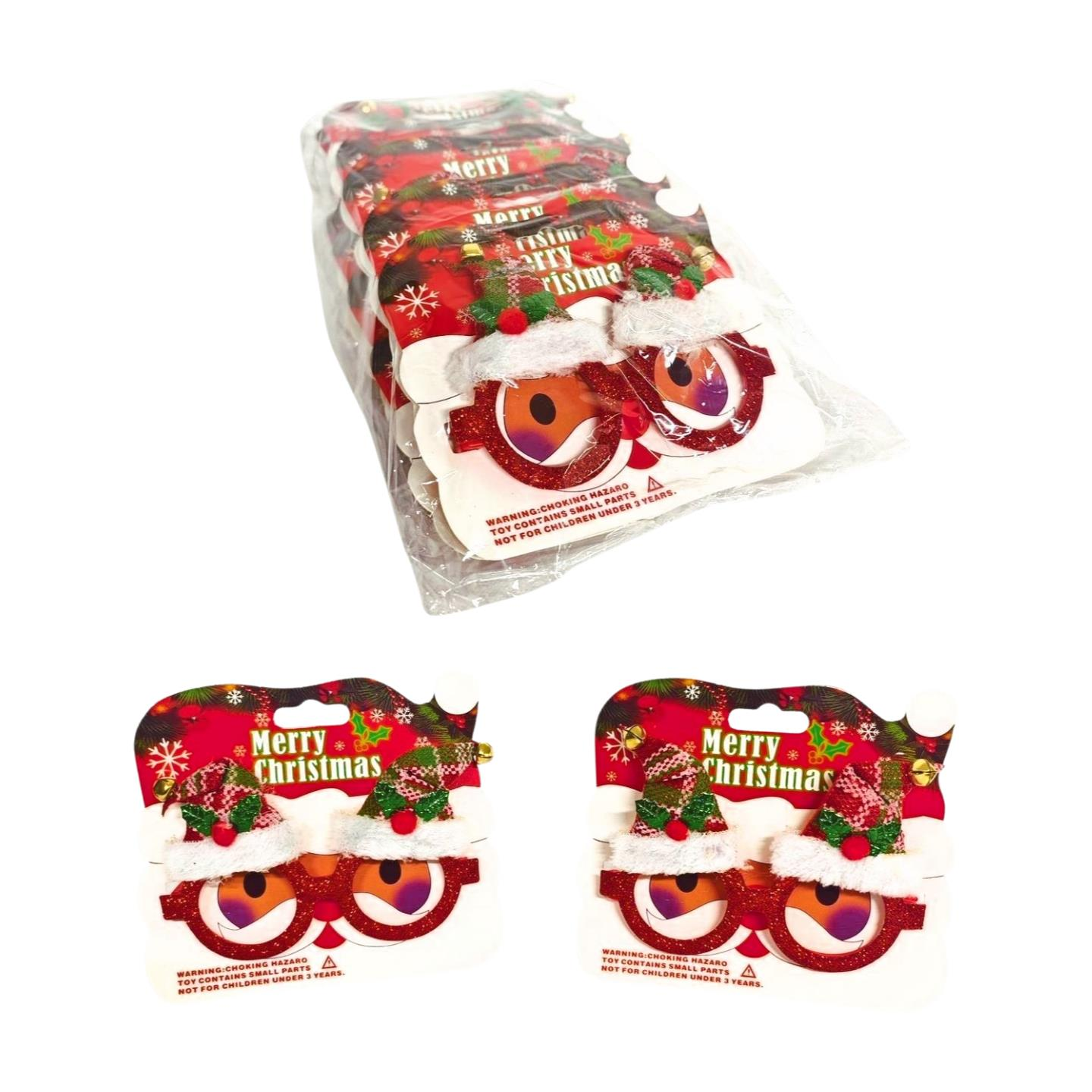 NOEL  GÖZLÜK ŞAPKALI 12 LI