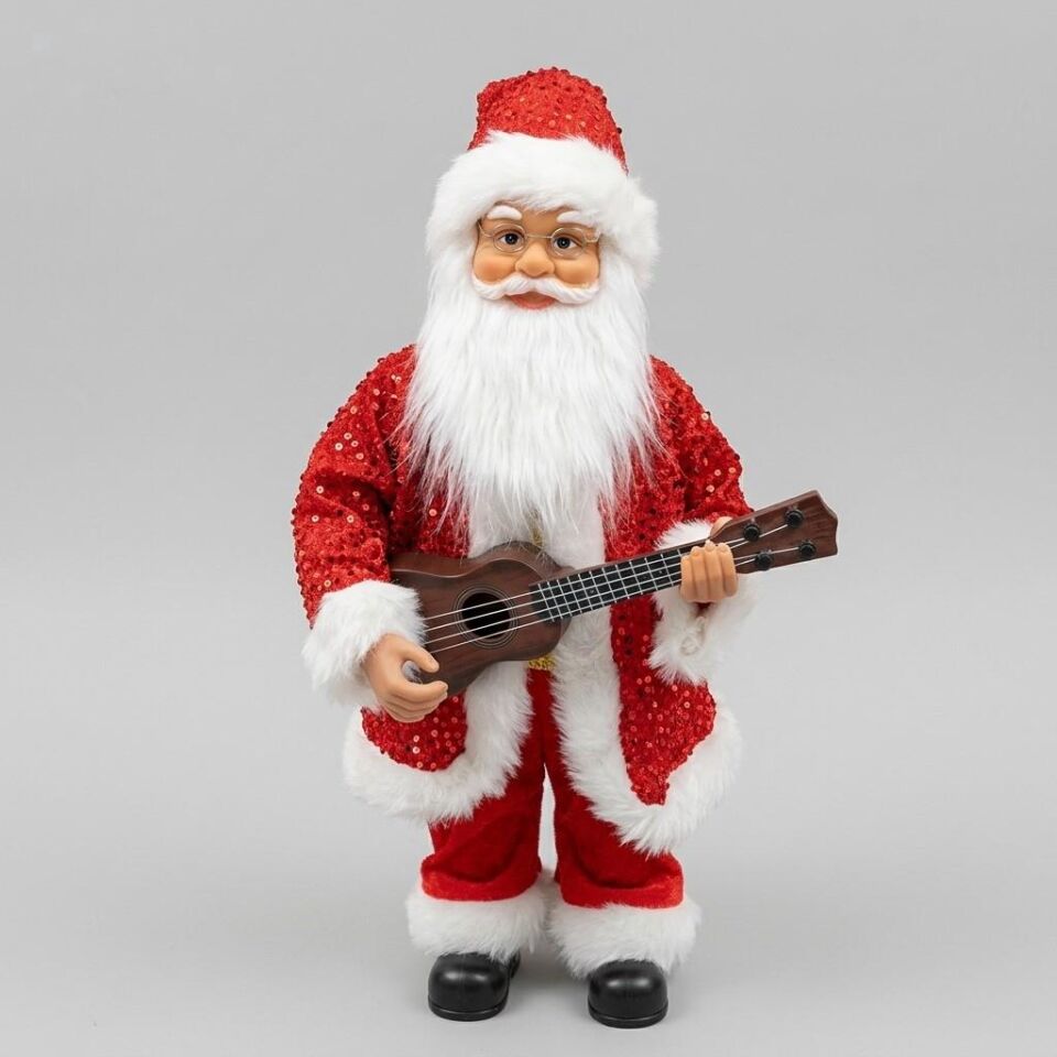 NOEL BABA GİTARLI  HAREKETLİ MÜZİKLİ 90CM