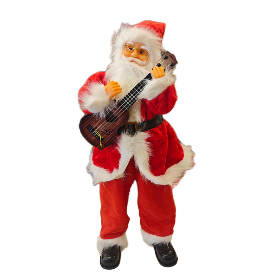 NOEL BABA GİTARLI  HAREKETLİ MÜZİKLİ 90CM