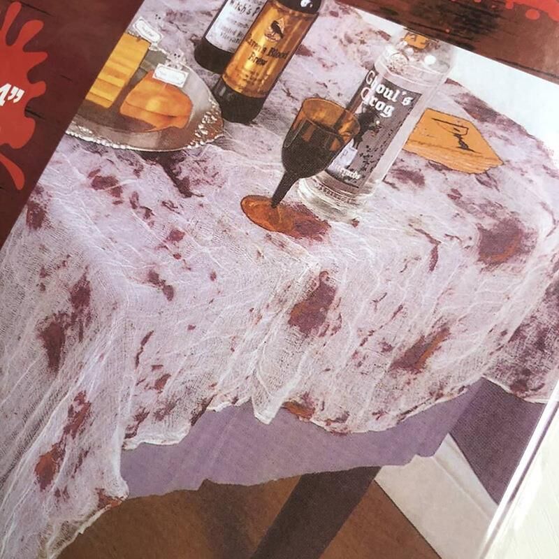 HALLOWEEN KANLI MASA ÖRTÜSÜ YUVARLAK 180*230CM