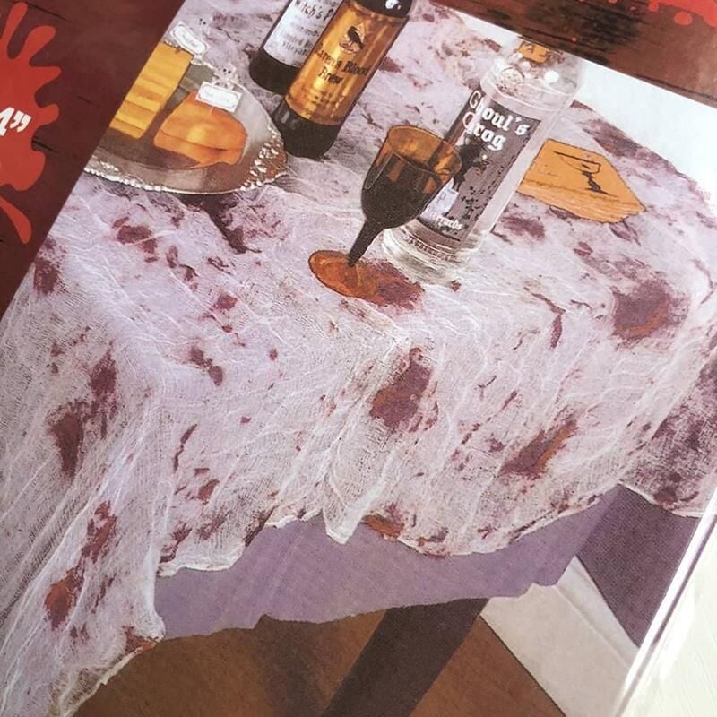 HALLOWEEN KANLI MASA ÖRTÜSÜ YUVARLAK 180*230CM