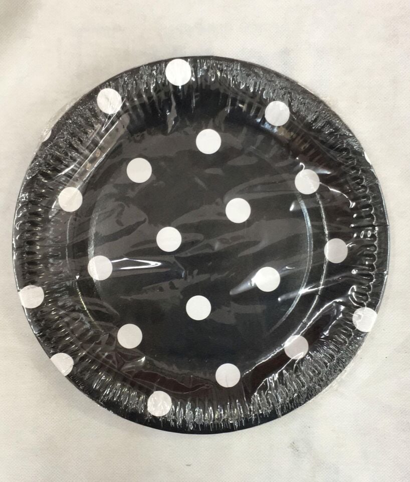 TABAK KARTON TEMALI PUANTİYELİ SİYAH