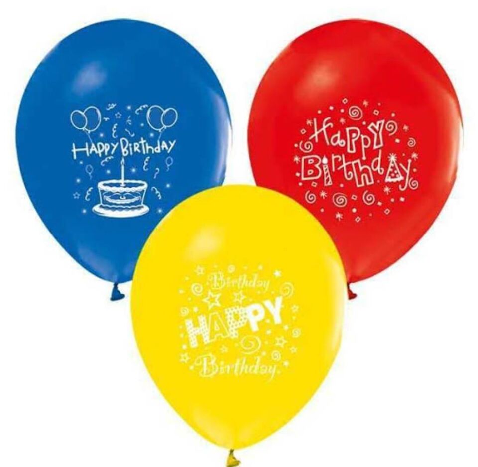 BALON BASKILI HAPPY BIRTHDAY 100'LÜ