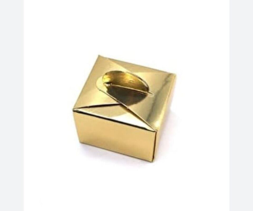 KARTON LOKUM KUTUSU 25 Lİ METALİK ALTIN