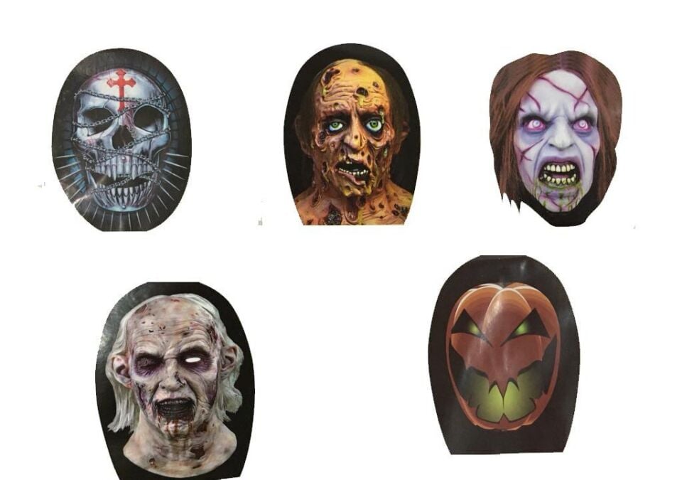 HALLOWEEN KUMAŞ KORKU MASKESİ KESİK SURAT