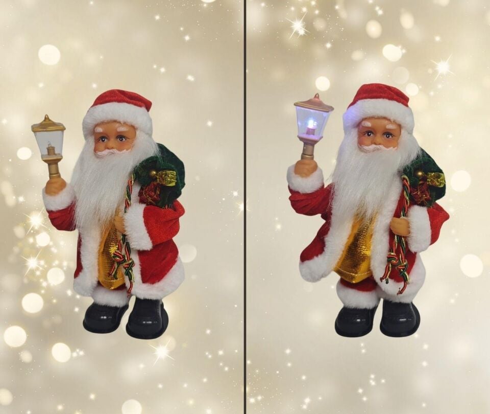 NOEL BABA OYUNCAK  HAREKETLİ&MÜZİKLİ& FENERLİ