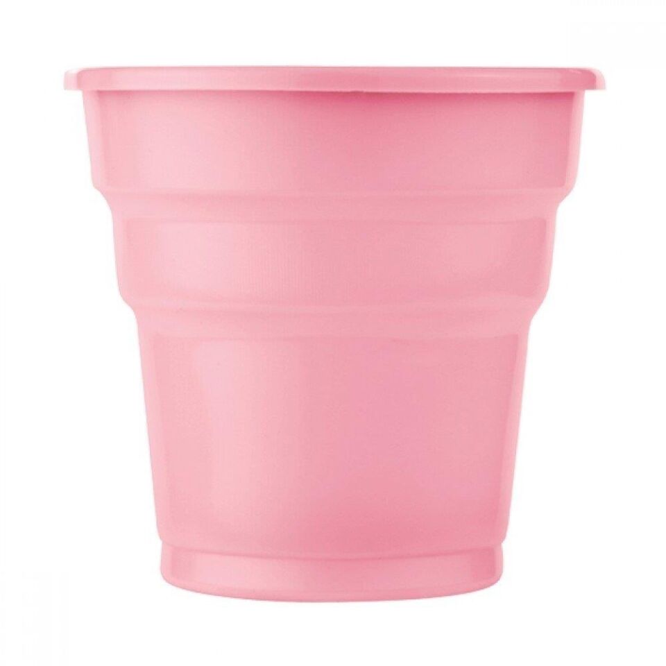 BARDAK PLASTİK RENKLİ 25'Lİ PEMBE