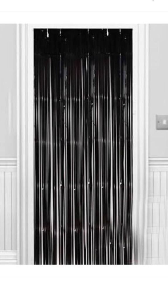 FUNKO SAÇAK KAPI SÜSÜ 1 MT*2 MT SİYAH