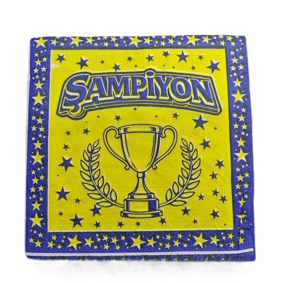 PEÇETE DESENLİ SARI LACİVERT ŞAMPİYON 16 LI