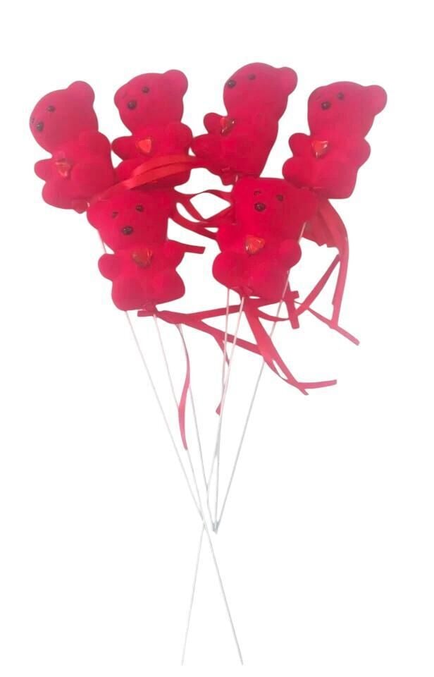 FLOK AYI KIRMIZI  9 CM 6 LI