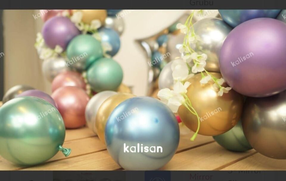 BALON 5'' KROM(MİRROR) KARIŞIK (MİX) 100 LÜ KALİSAN