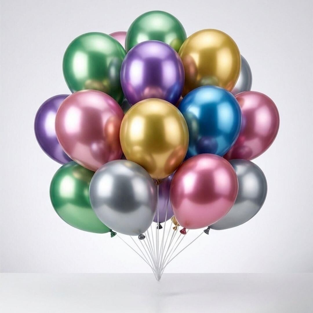 BALON 5'' KROM(MİRROR) KARIŞIK (MİX) 100 LÜ KALİSAN