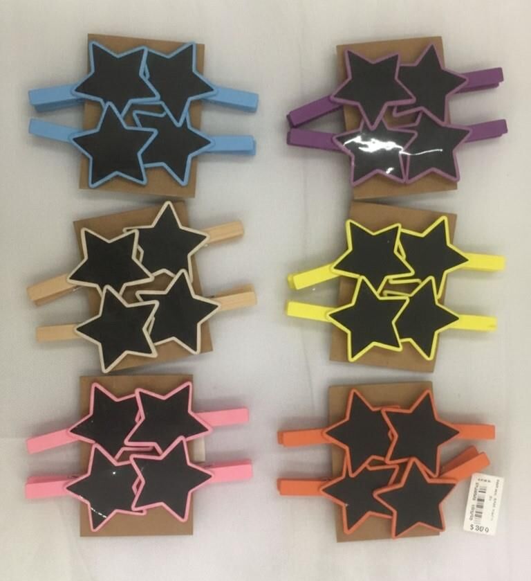 MANDAL BOŞ KARA TAHTA YILDIZ 4 LÜ RENKLİ