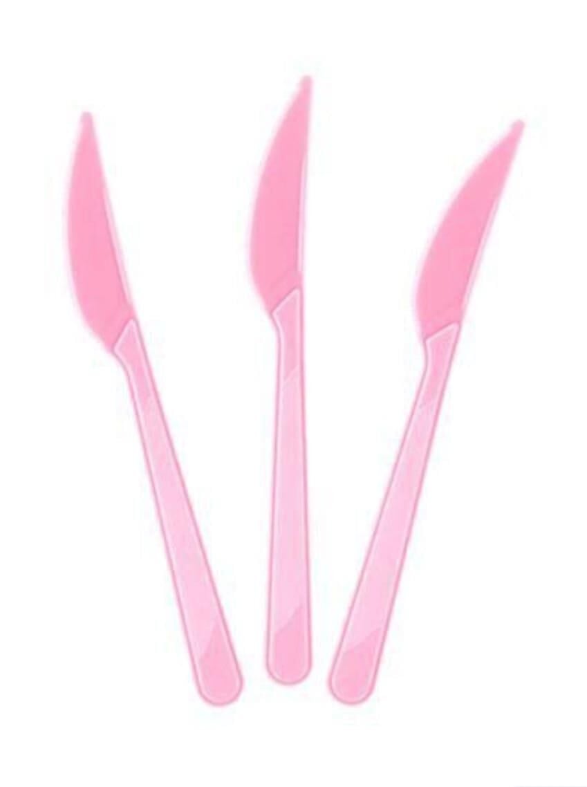 BIÇAK PLASTİK 25 Lİ PEMBE
