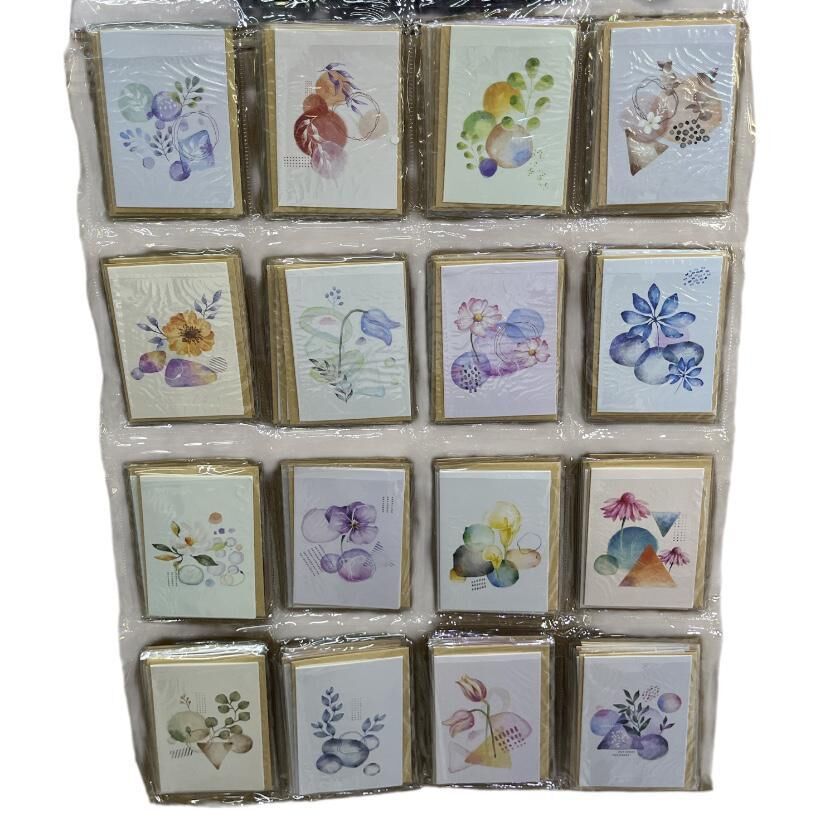 MESAJ KARTI ZARFLI İKONİK DESENLİ  80 Lİ SET