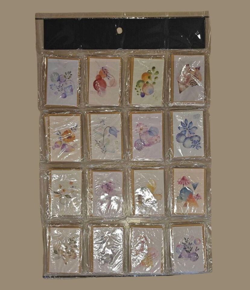 MESAJ KARTI ZARFLI İKONİK DESENLİ  80 Lİ SET