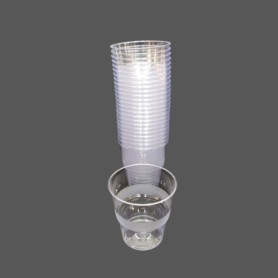 BARDAK PLASTİK KRİSTAL ŞEFFAF 25 Lİ