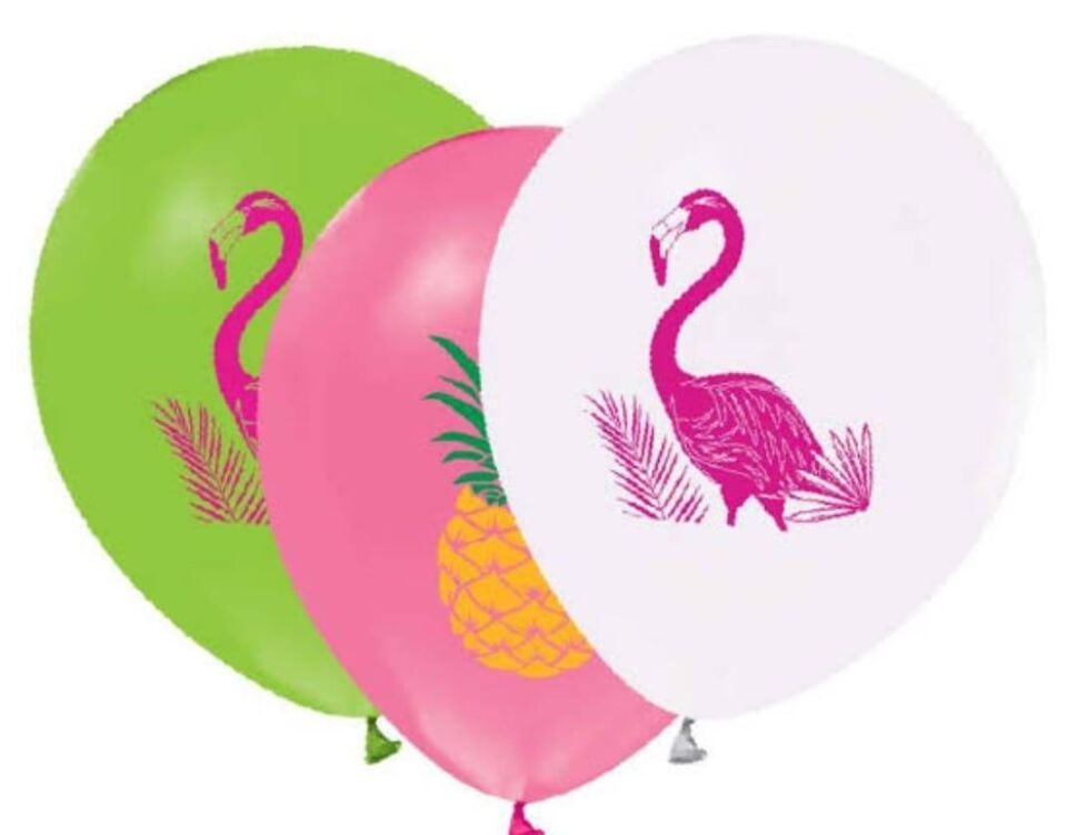 BALON BASKILI LİSANSLI FLAMİNGO 100'LÜ