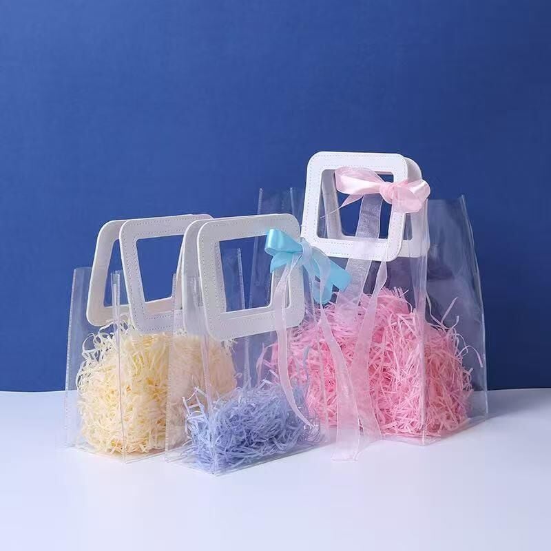 ÇANTA ŞEFFAF BEYAZ TUTAMAÇLI 10 LU 25*20*12