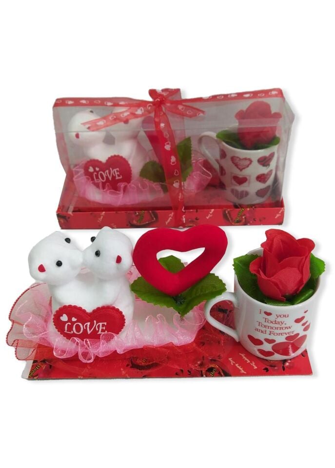 FİNCAN TEKLİ KALPLİ AYICIKLI