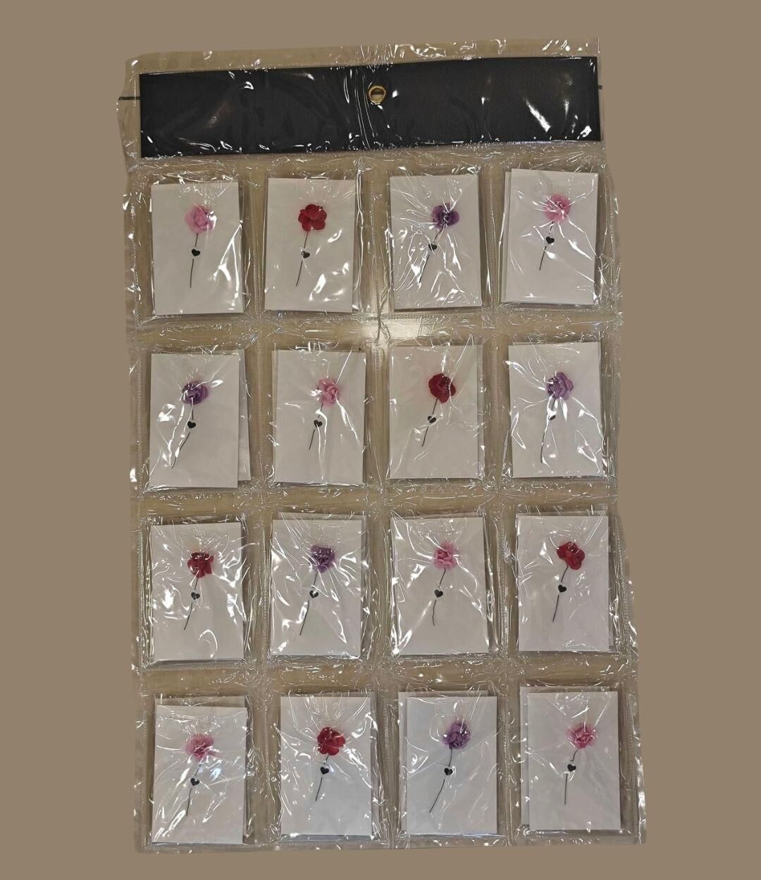 MESAJ KARTI  RENKLİ GÜLLÜ 32 Lİ SET