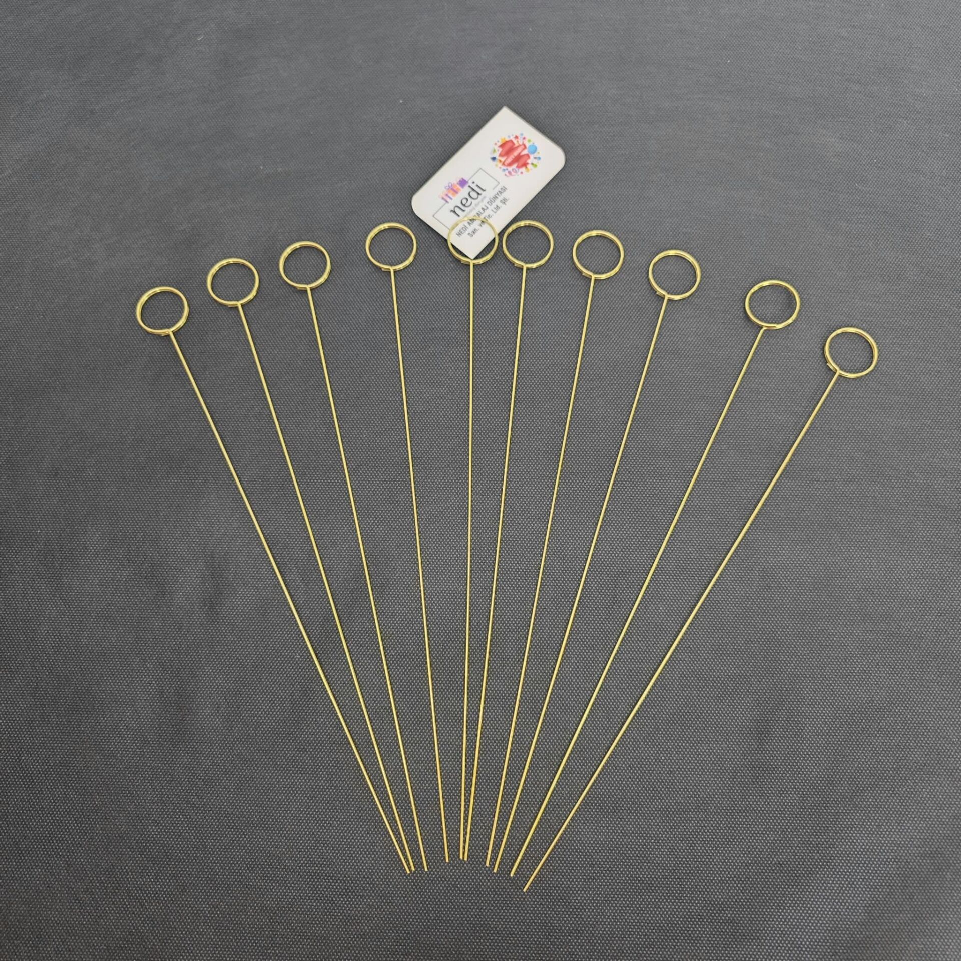 ÇİÇEKÇİ KARTVİZİT ÇUBUĞU  YILDIZ KALP 31 CM 10 LU
