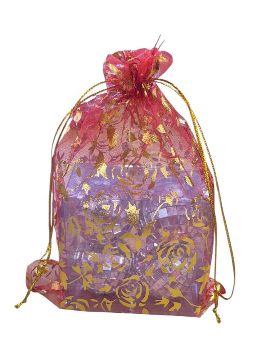 TÜL KESE SİMLİ DESENLİ KIRMIZI 17*23 CM 100 LÜ