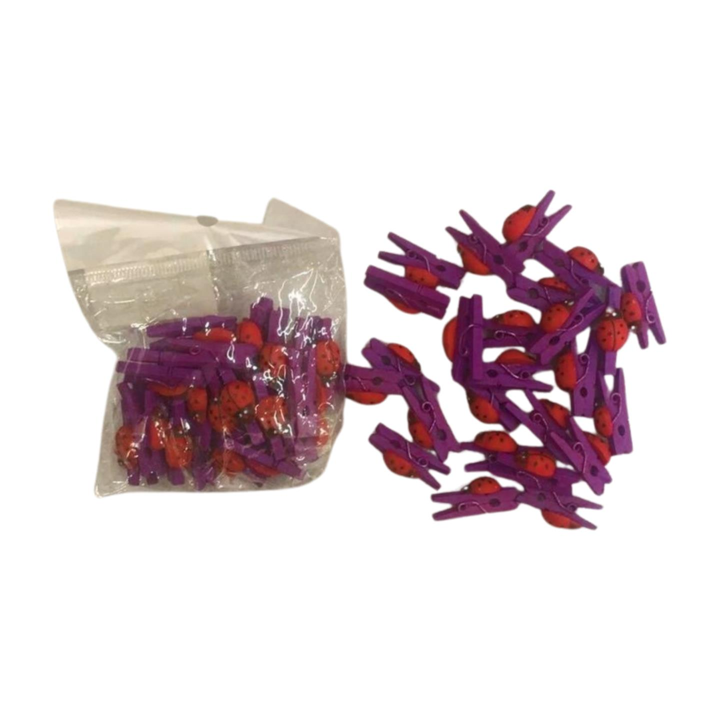 MANDAL RENKLİ UĞUR BÖCEKLİ 25 Lİ MOR