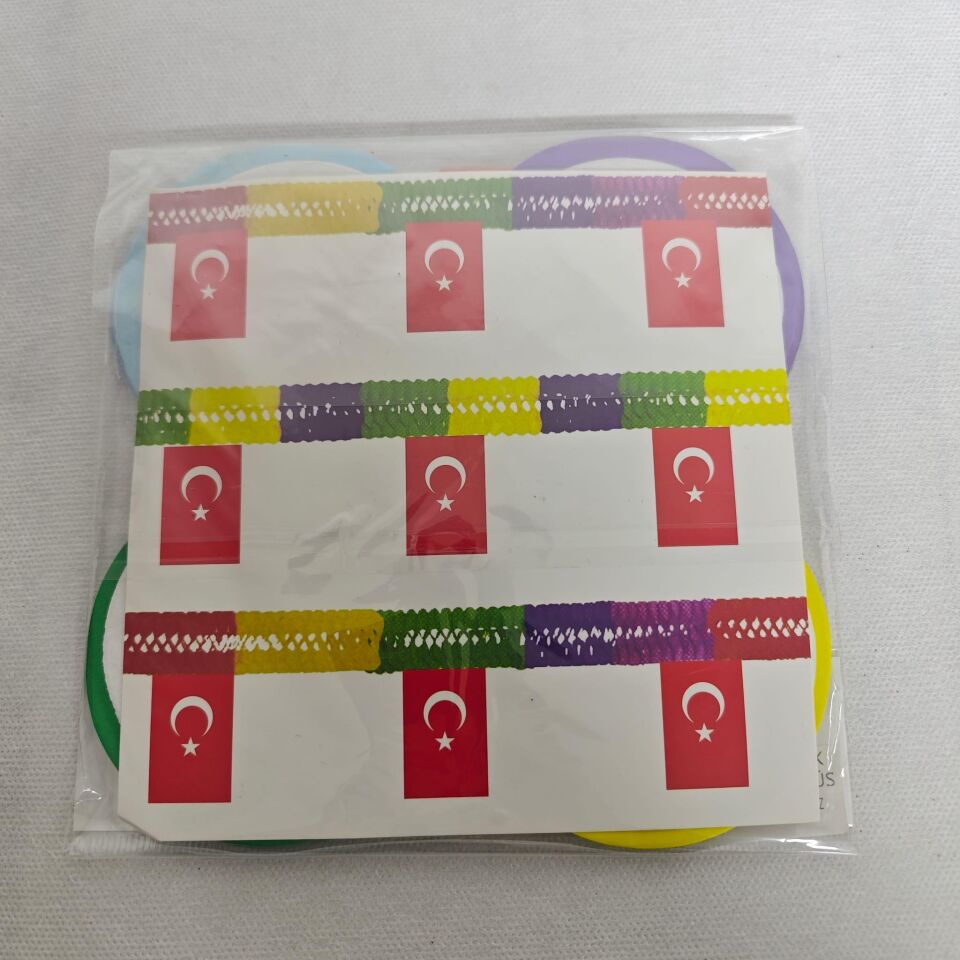 KAĞIT UZAR SÜS BAYRAKLI (12 AD.BAYRAK 4 AD.SÜS)