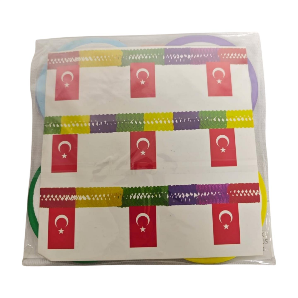 KAĞIT UZAR SÜS BAYRAKLI (12 AD.BAYRAK 4 AD.SÜS)