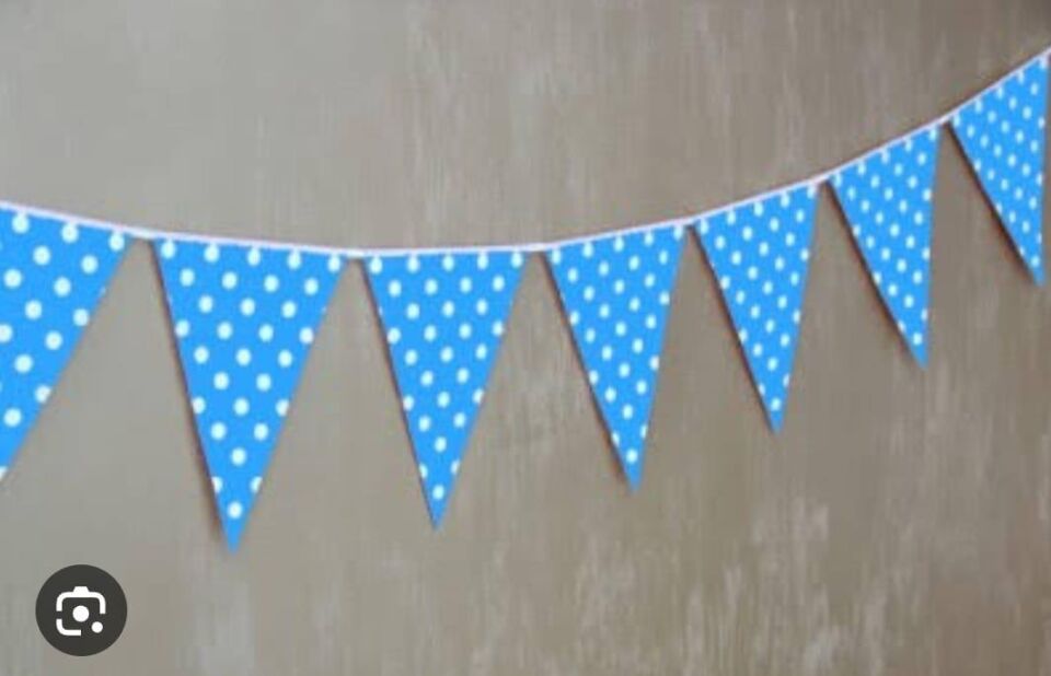 FLAMA ÜÇGEN PUANTİYELİ MAVİ-PEMBE-KIRMIZI