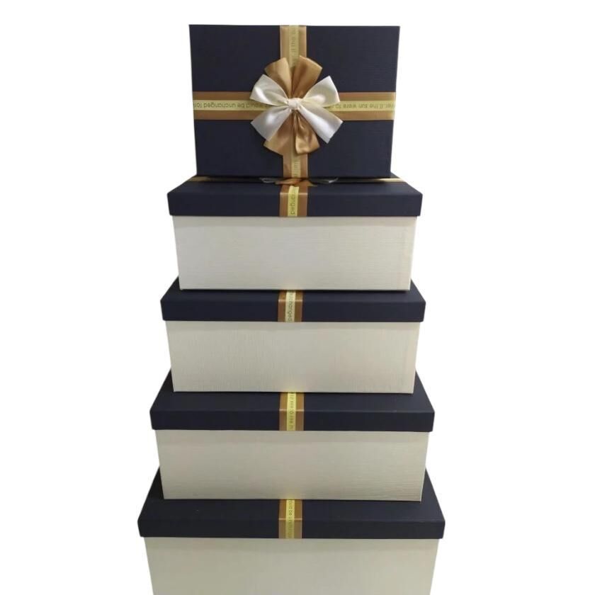 KUTU DİKDÖRTGEN  5 Lİ SİYAH-BEYAZ FİYONKLU