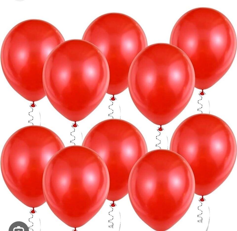 BALON 12'' DÜZ RENK RED(KIRMIZI) 100'LÜ KALİSAN